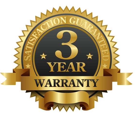 3-YEAR WARRANTY